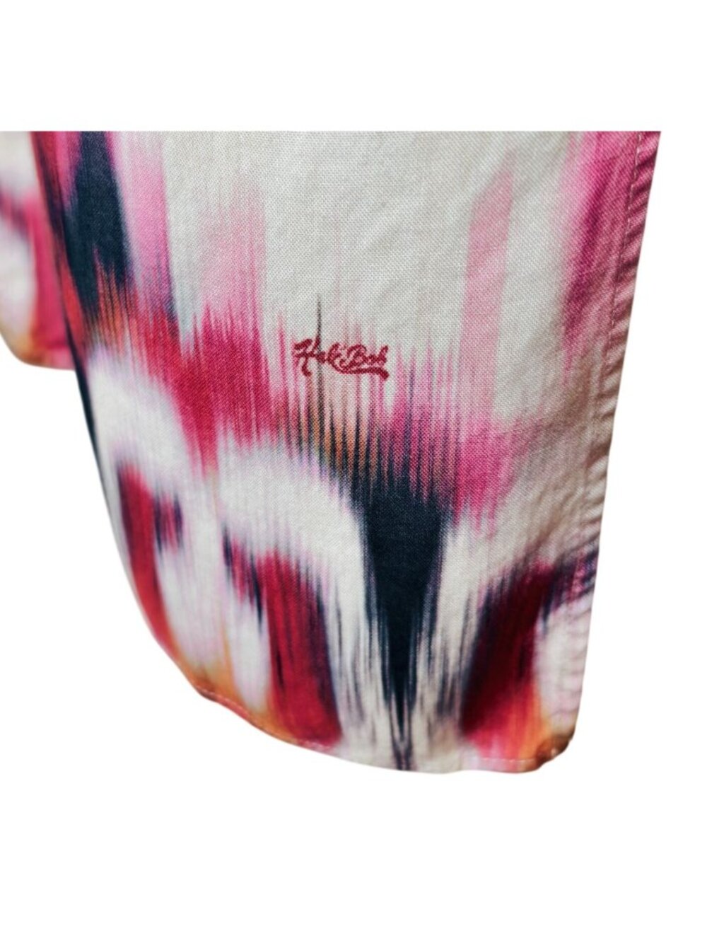 Hale Bob XS Open Front Kimono Boho Pink Multi Oversized Tribal Lightweight Layer - Picture 7 of 8